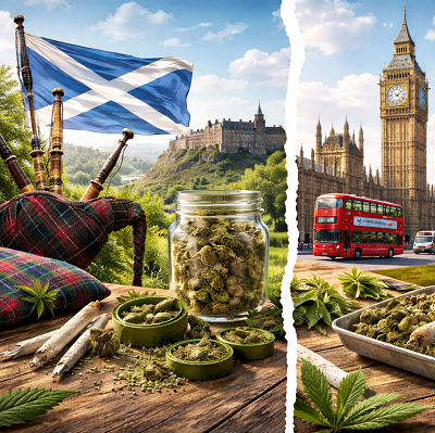 Cannabis Culture in Scotland vs London